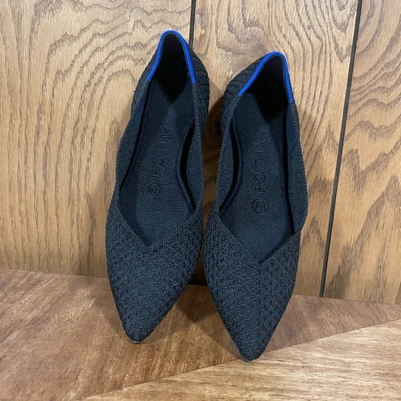 Rothy's The Pointe Honeycomb-Black - Picture 12 of 14